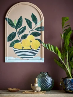 Billede - Limone Illustration med ramme