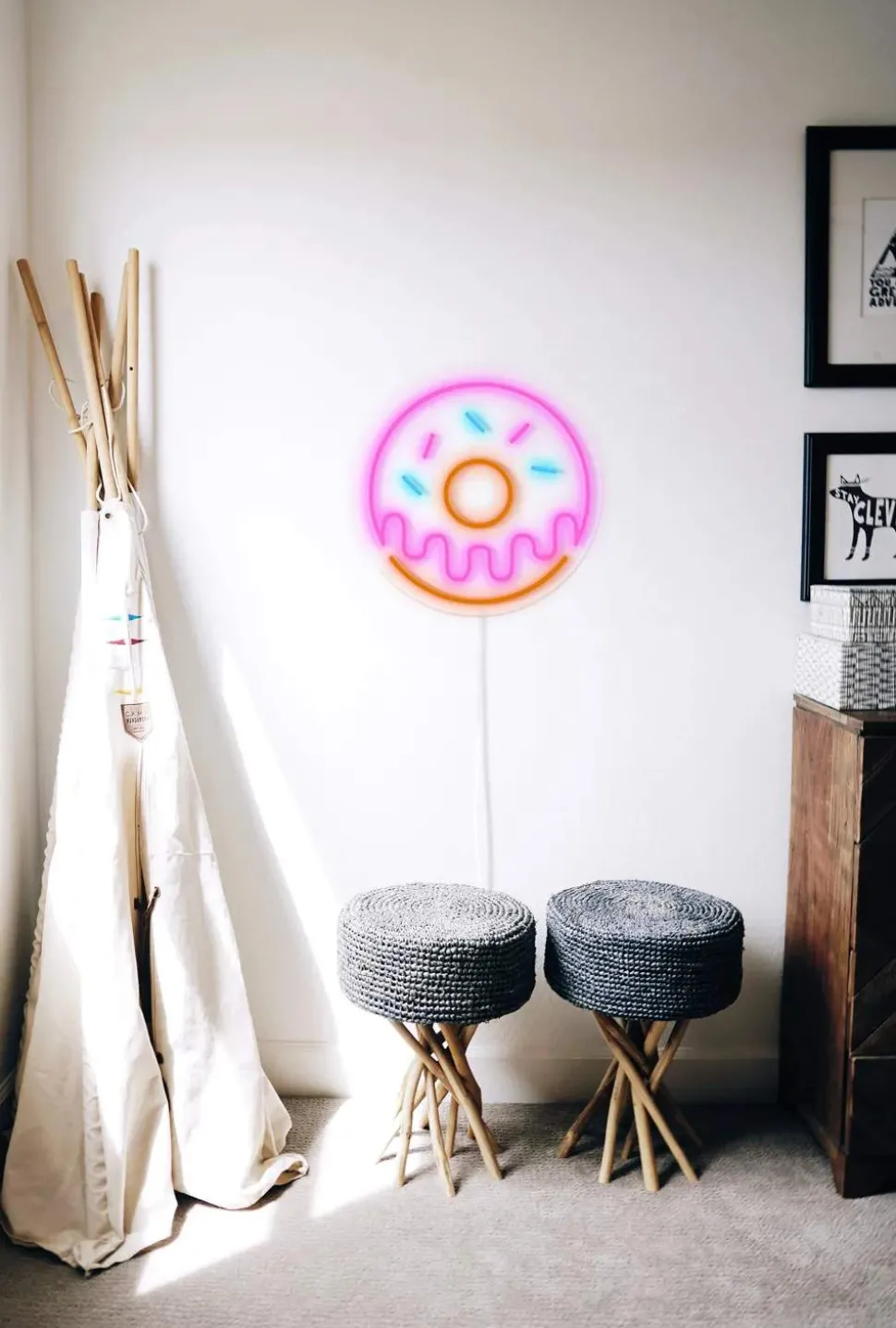 Neon LED Lampe - Donut