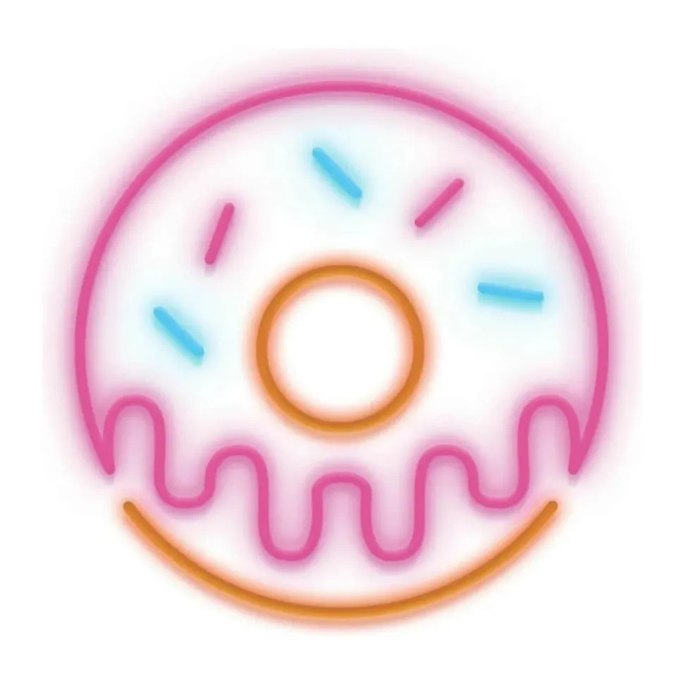 Neon LED Lampe - Donut
