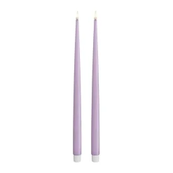 Real Flame LED Kertelys m. lak - 2 stk.